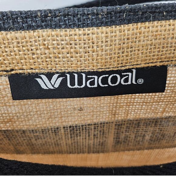 WACOAL Burlap Natural and Black Stripe Tote Bag - Picture 8 of 12